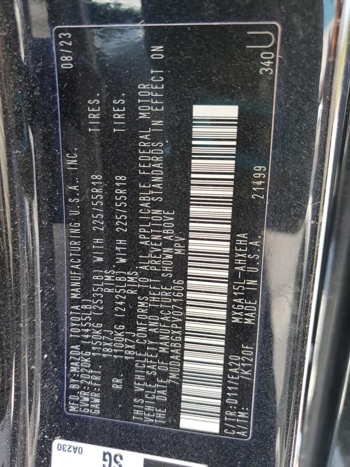 2023 Toyota Corolla Cross Xle VIN: 7MUDAABGXPV071606 Lot: 71673425