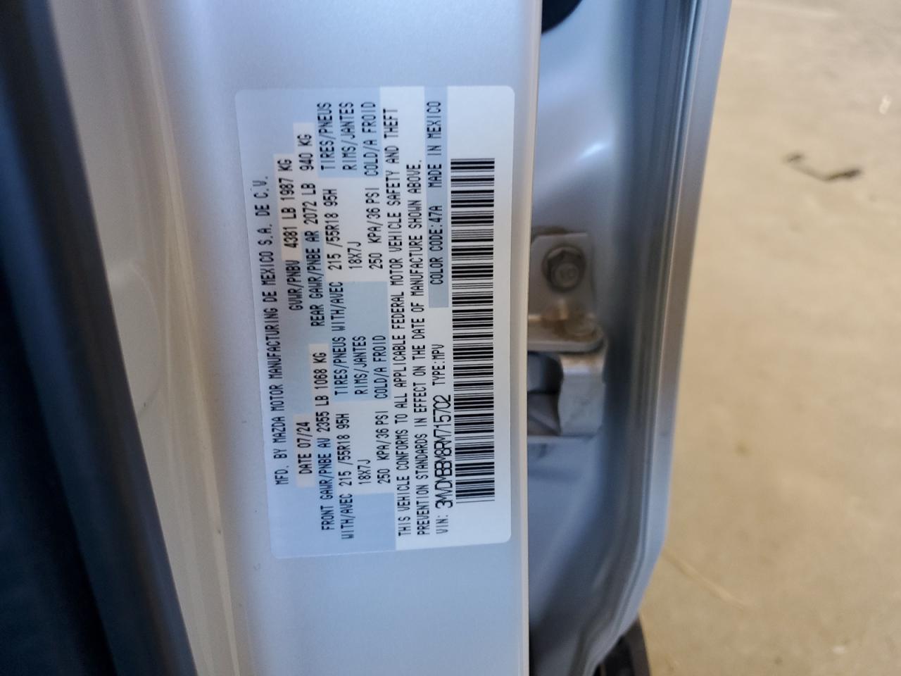 2024 Mazda Cx-30 Select VIN: 3MVDMBBM8RM715702 Lot: 84190705