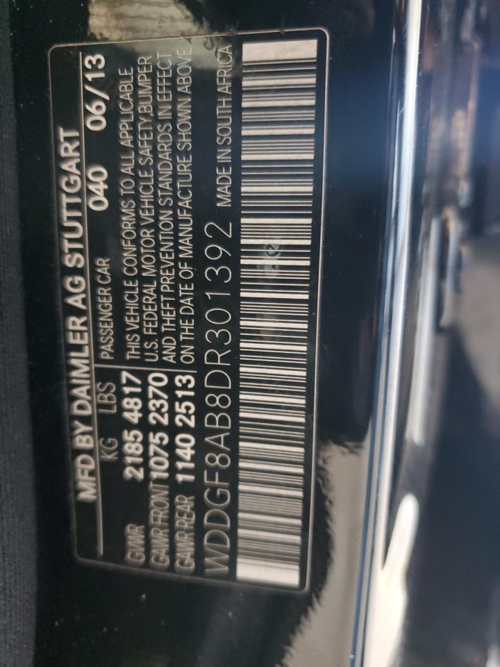 2013 Mercedes-Benz C 300 4Matic VIN: WDDGF8AB8DR301392 Lot: 84834735