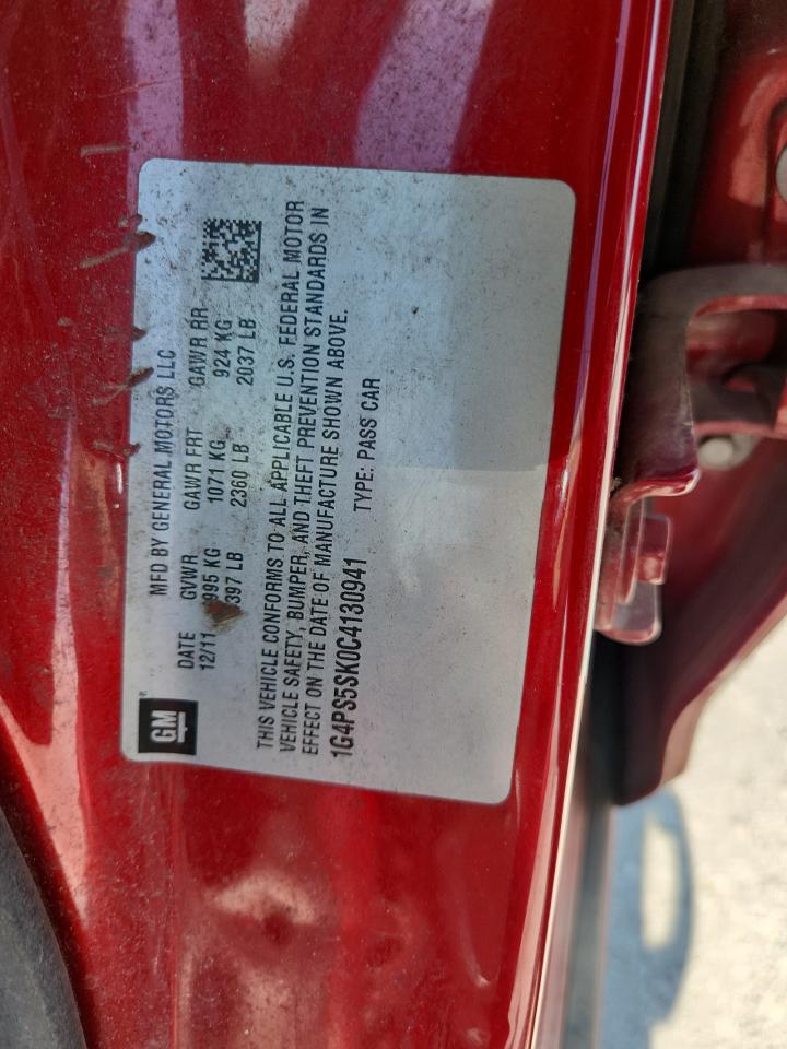 2012 Buick Verano VIN: 1G4PS5SK0C4130941 Lot: 80839455