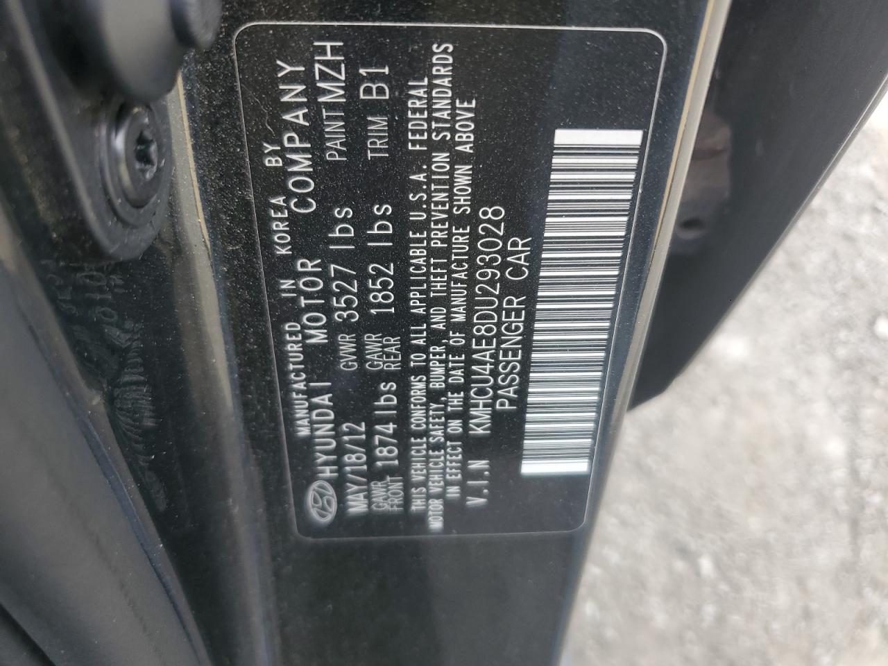 2013 Hyundai Accent Gls VIN: KMHCU4AE8DU293028 Lot: 84708175