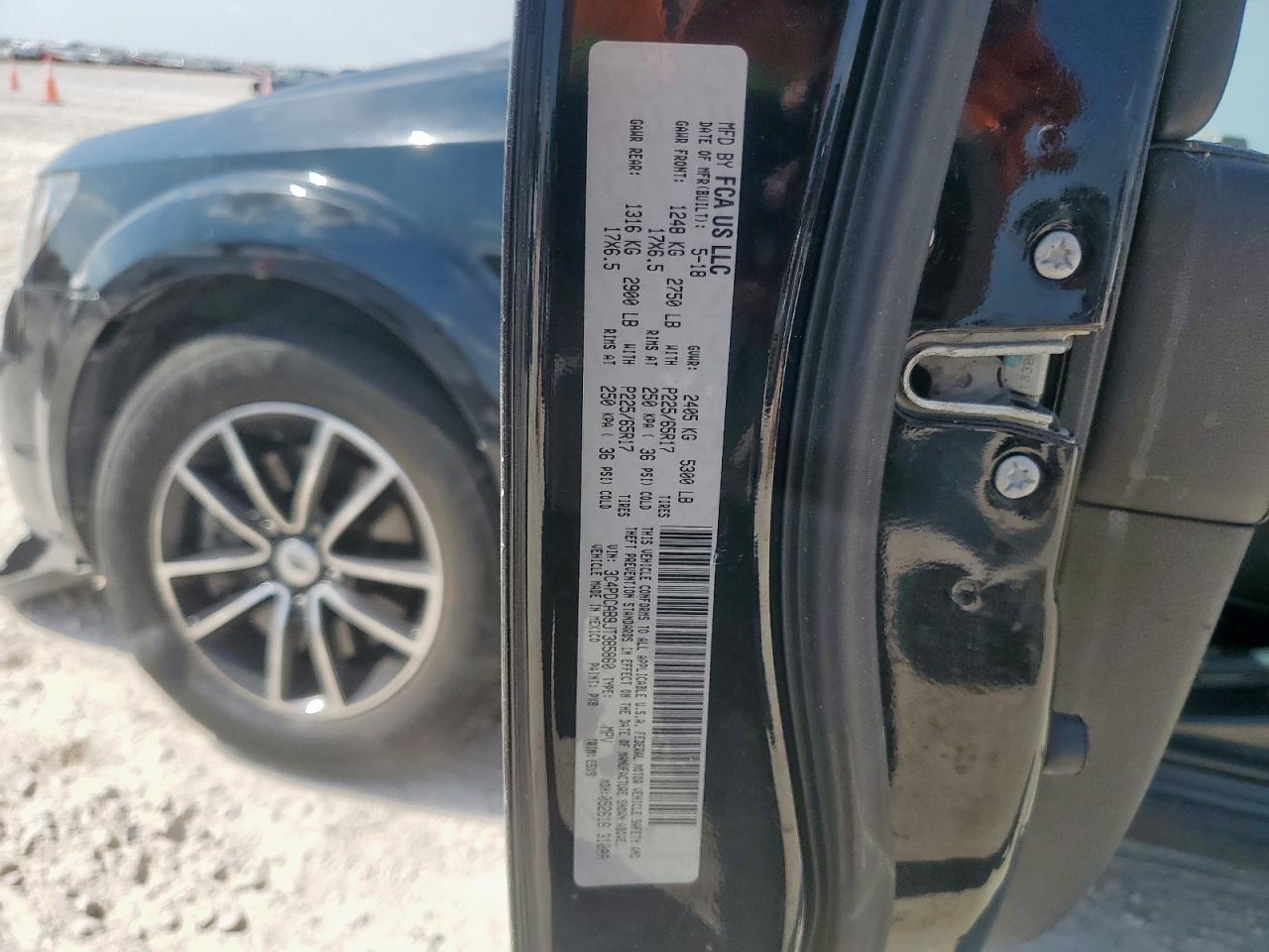 2018 Dodge Journey Se VIN: 3C4PDCAB9JT385860 Lot: 71696895