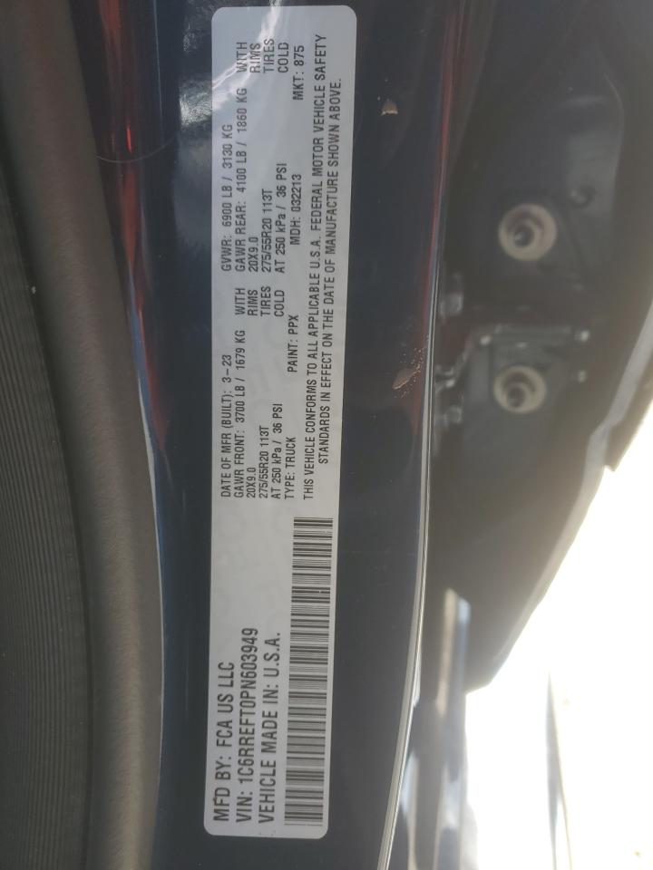 2023 Ram 1500 Big Horn/Lone Star VIN: 1C6RREFT0PN603949 Lot: 81781945