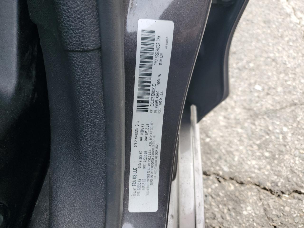 2016 Chrysler 200 C VIN: 1C3CCCCB3GN135123 Lot: 84300855