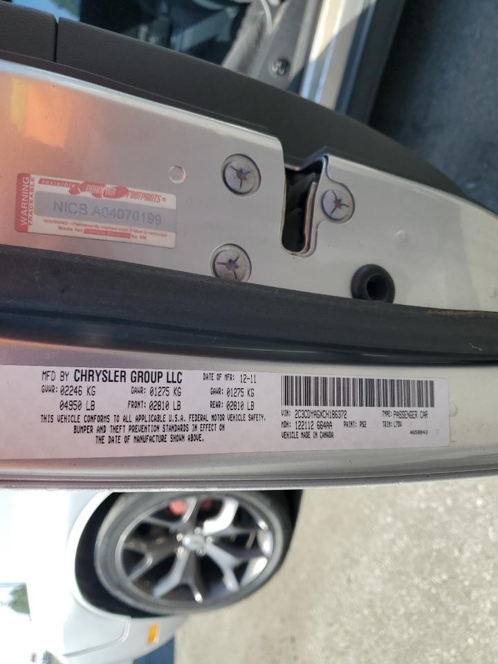 2012 Dodge Challenger Sxt VIN: 2C3CDYAGXCH186372 Lot: 81943905