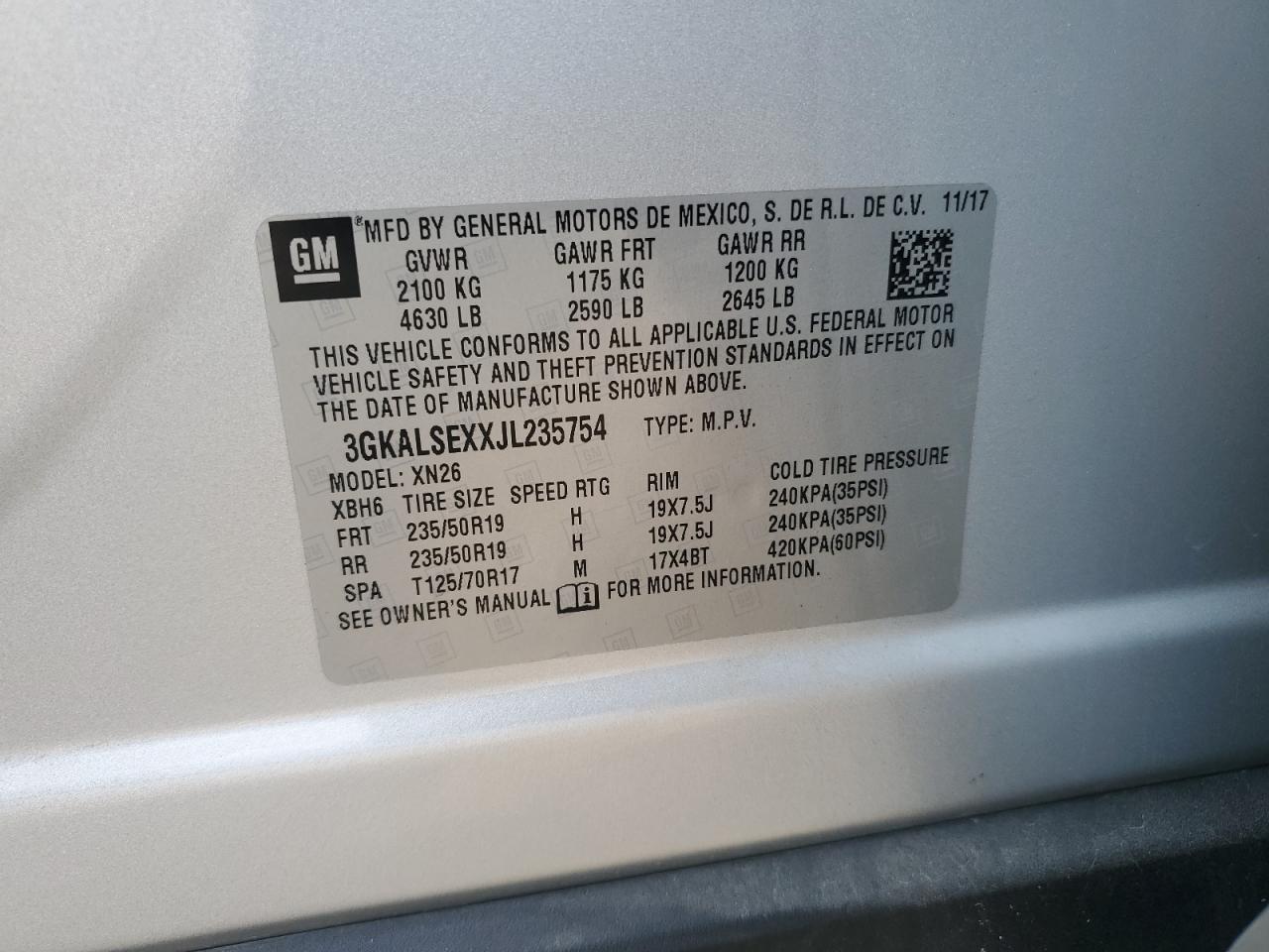 2018 GMC Terrain Denali VIN: 3GKALSEXXJL235754 Lot: 81412715