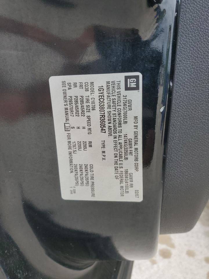 2007 Cadillac Escalade Luxury VIN: 1GYEC63807R360547 Lot: 82075785