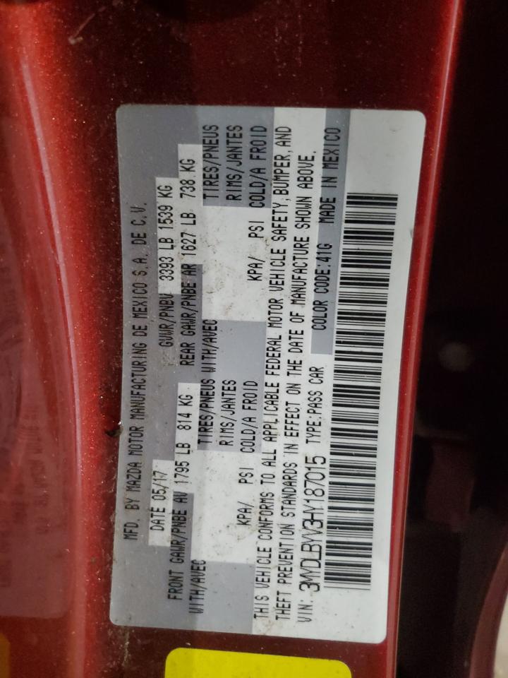 2017 Toyota Yaris Ia VIN: 3MYDLBYV3HY187015 Lot: 80312025