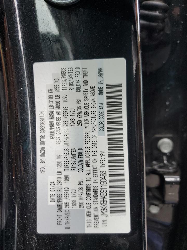 2025 Mazda Cx-90 Preferred VIN: JM3KKBHA5S1190488 Lot: 81447035