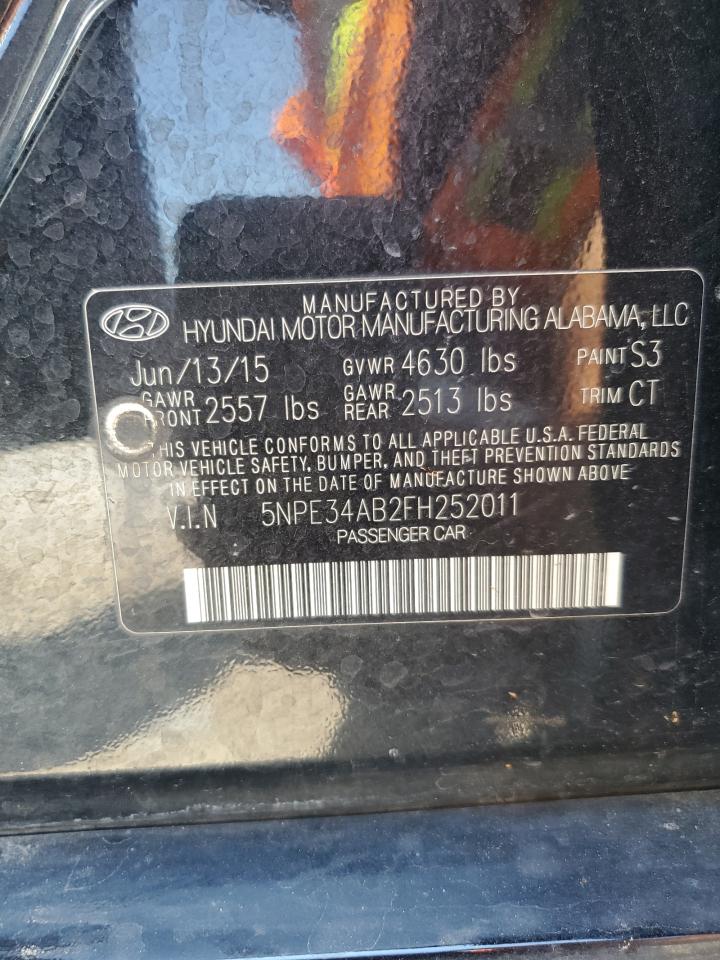 2015 Hyundai Sonata Sport VIN: 5NPE34AB2FH252011 Lot: 71298375