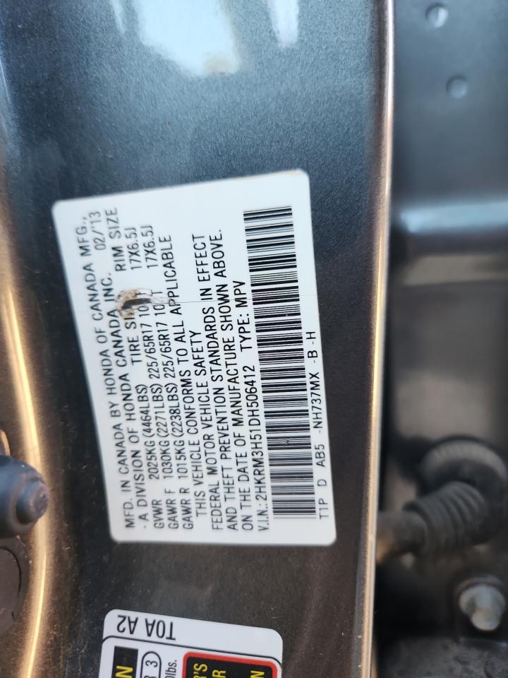 2013 Honda Cr-V Ex VIN: 2HKRM3H51DH506412 Lot: 84380545
