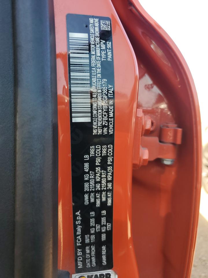 2016 Fiat 500X Easy VIN: ZFBCFYBT5GP365179 Lot: 84374285