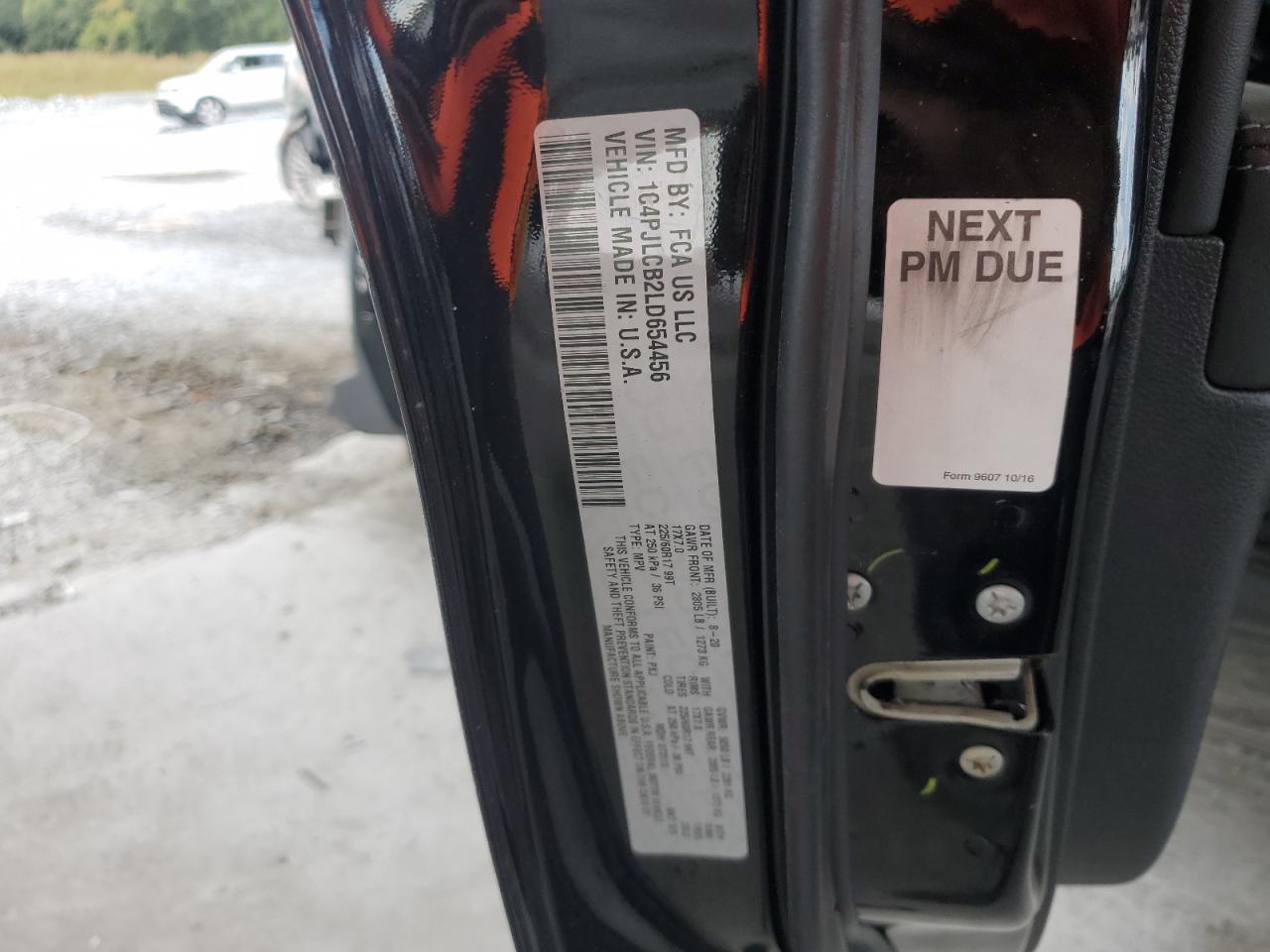 2020 Jeep Cherokee Latitude VIN: 1C4PJLCB2LD654456 Lot: 80487655