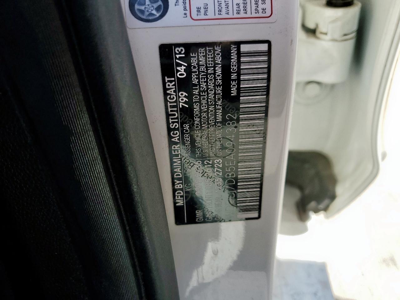 2014 Mercedes-Benz Cls 550 VIN: WDDLJ7DB5EA094382 Lot: 81727385