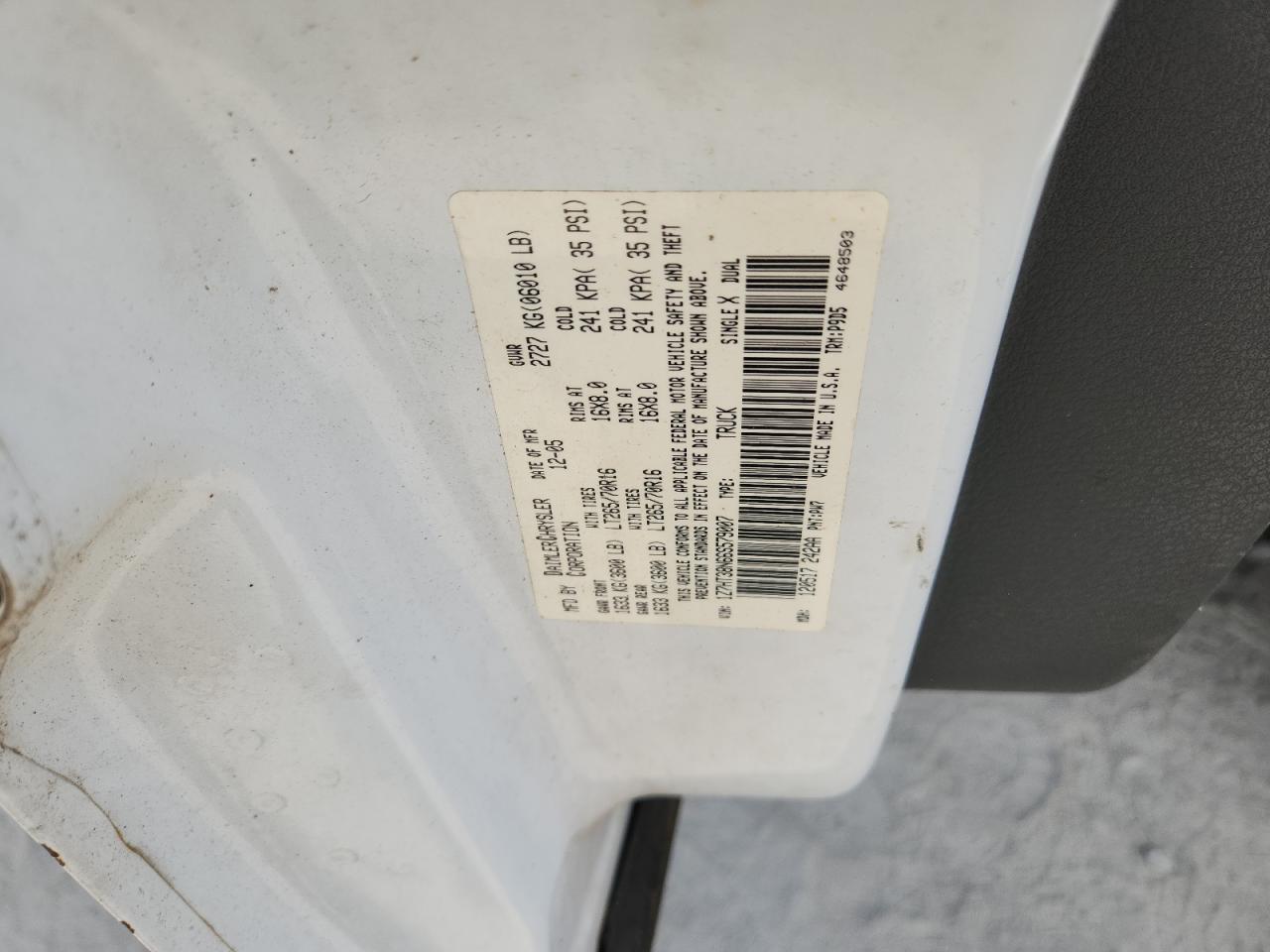 2006 Mitsubishi Raider Durocross VIN: 1Z7HT38N66S579007 Lot: 81511775