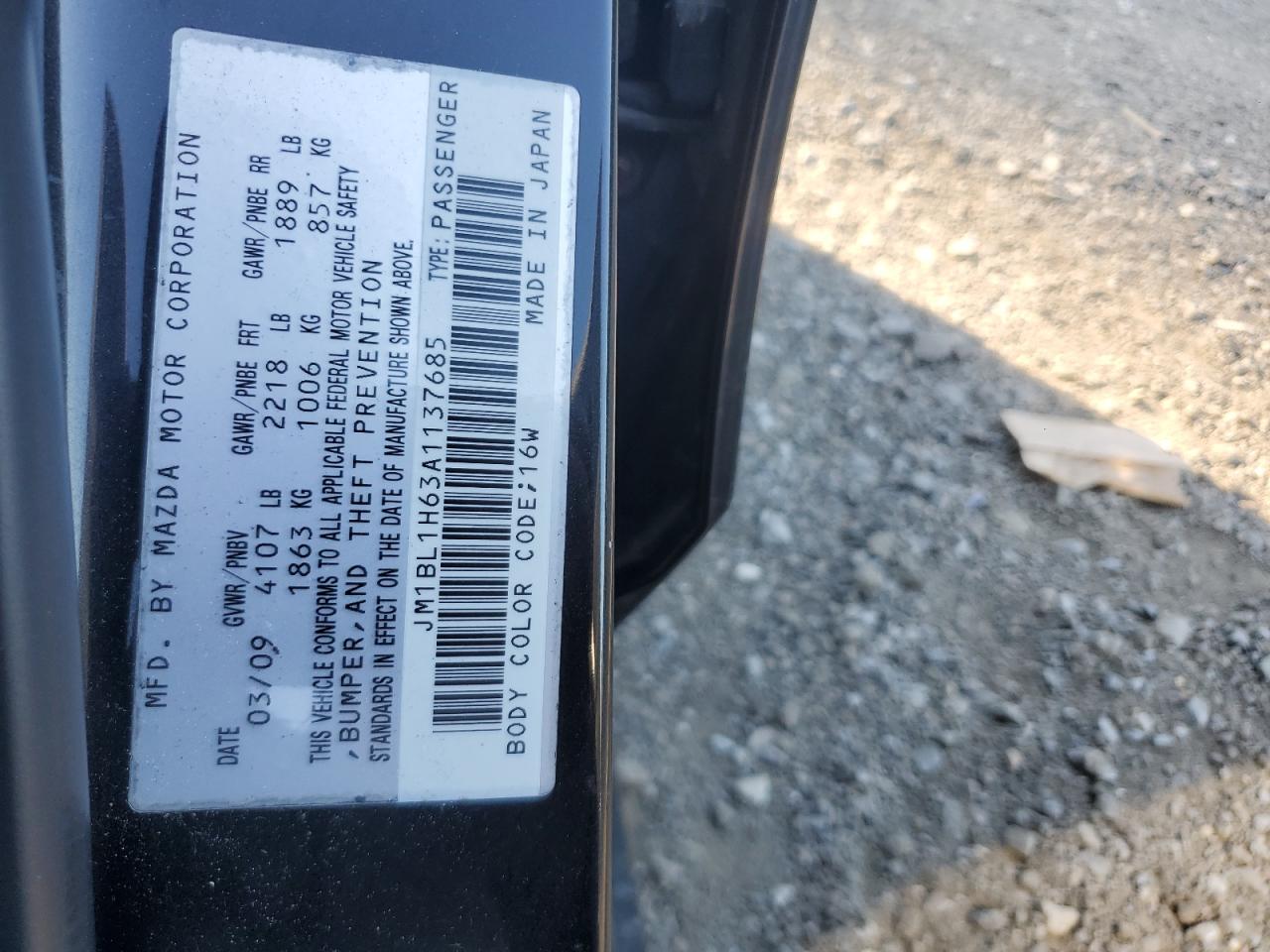 2010 Mazda 3 S VIN: JM1BL1H63A1137685 Lot: 80876005