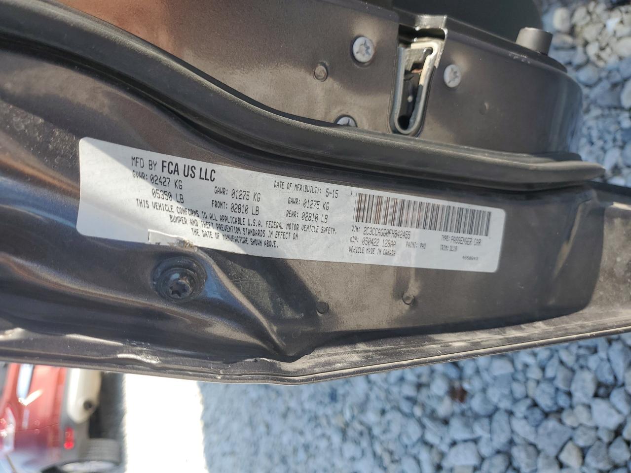 2015 Chrysler 300 S VIN: 2C3CCAGG0FH842455 Lot: 81195015