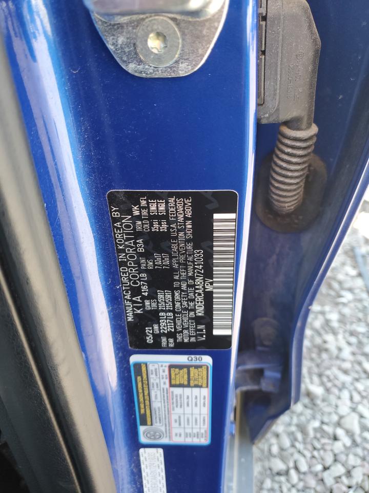 2022 Kia Seltos Ex VIN: KNDERCAA8N7241033 Lot: 80100145