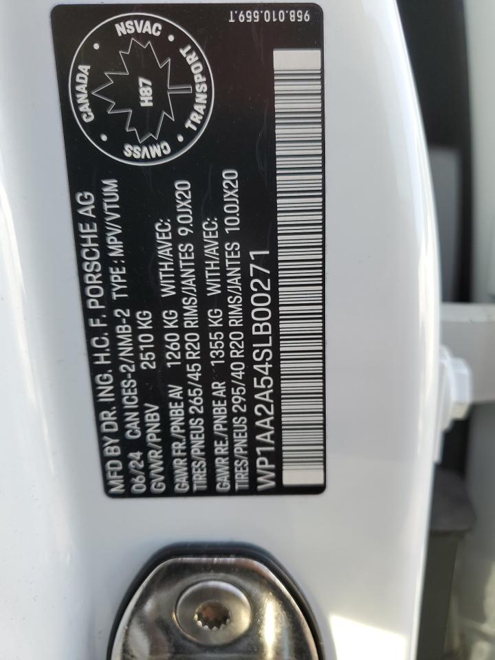 2025 Porsche Macan Base VIN: WP1AA2A54SLB00271 Lot: 68517505