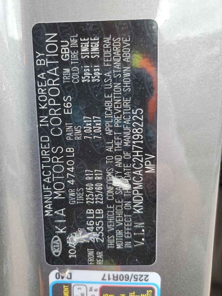 2017 Kia Sportage Lx VIN: KNDPMCAC2H7198225 Lot: 80093695