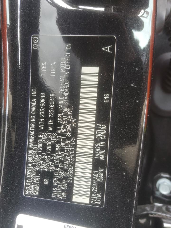 2023 Lexus Nx 350 VIN: 2T2GGCEZ3PC031175 Lot: 84429995