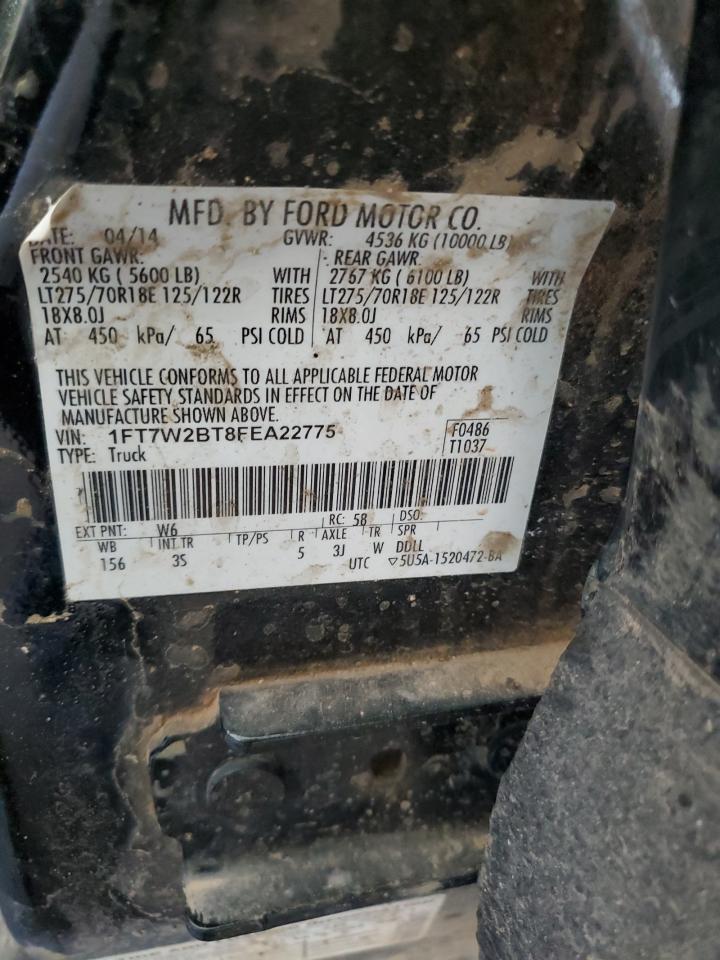 2015 Ford F250 Super Duty VIN: 1FT7W2BT8FEA22775 Lot: 81812645