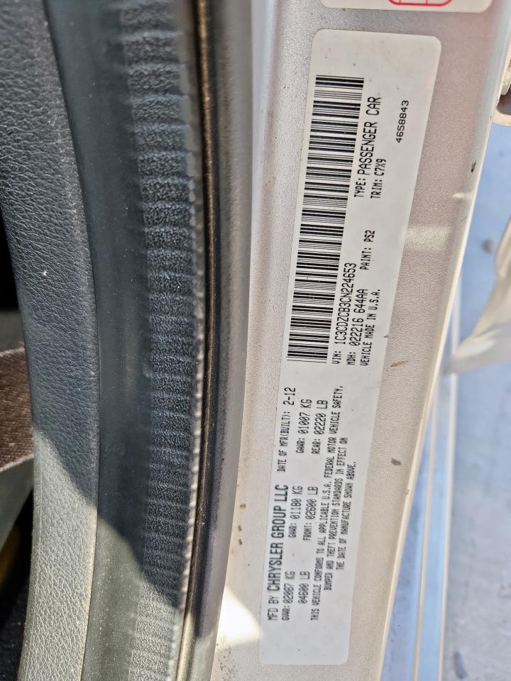 2012 Dodge Avenger Sxt VIN: 1C3CDZCB3CN224653 Lot: 81708075