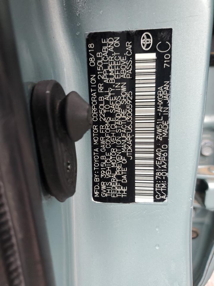 2018 Toyota Prius VIN: JTDKARFU6J3065925 Lot: 82144195