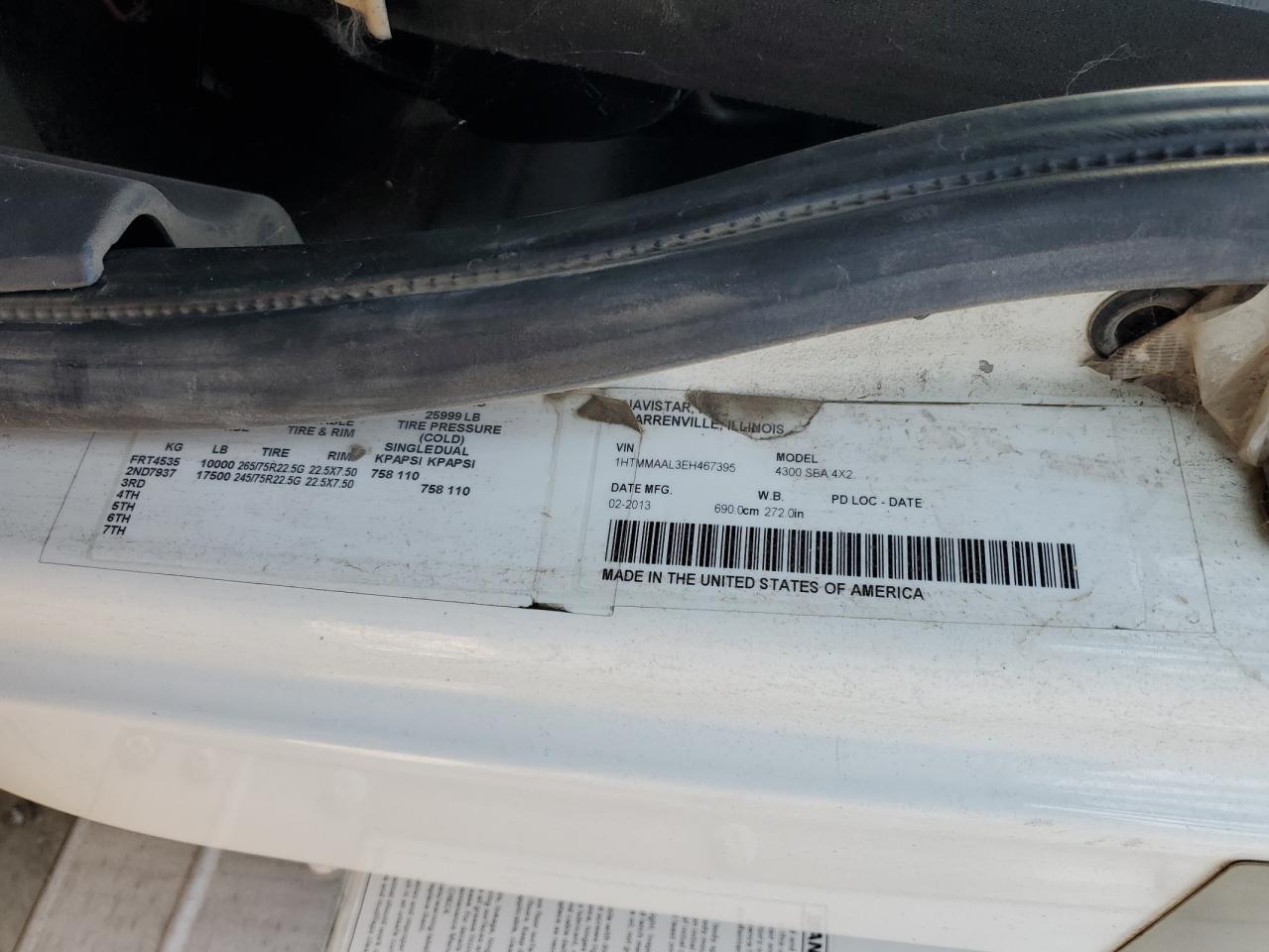 2014 International 4000 4300 VIN: 1HTMMAAL3EH467395 Lot: 70786565