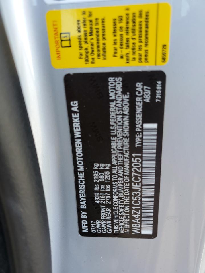 2018 BMW 430I VIN: WBA4Z1C53JEC72051 Lot: 84340395