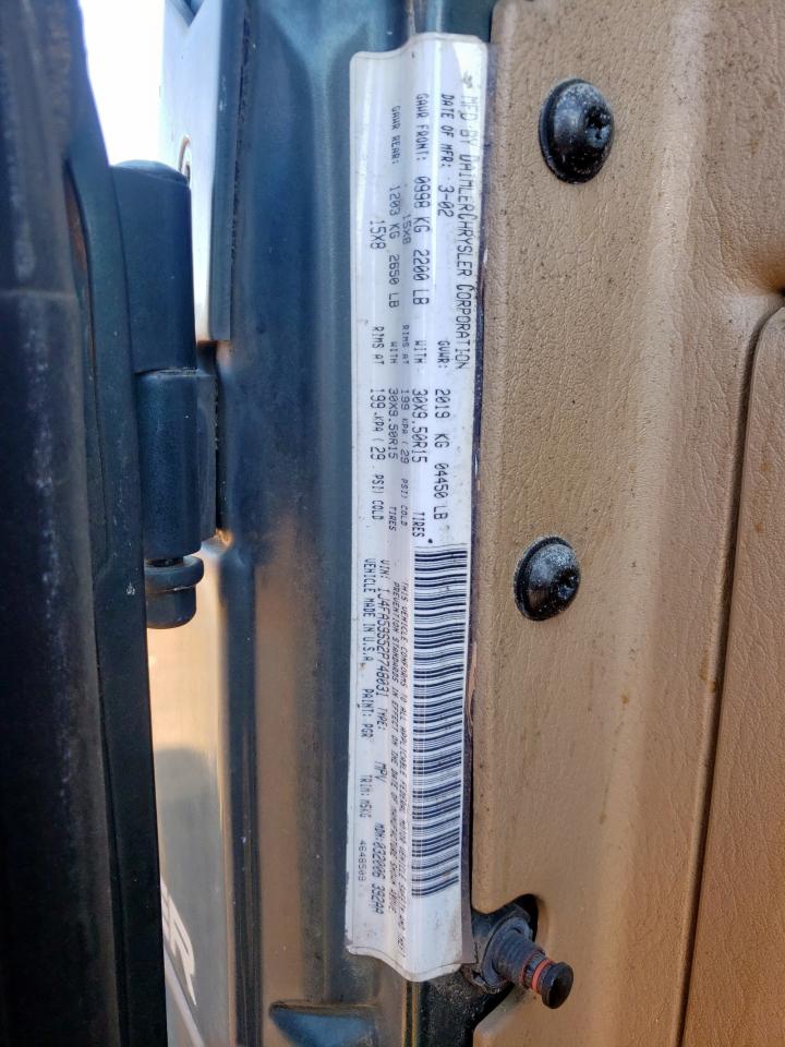 2002 Jeep Wrangler / Tj Sahara VIN: 1J4FA59S52P748031 Lot: 72028895