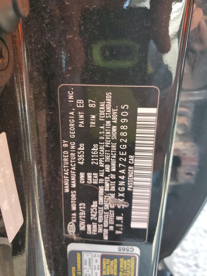 2014 Kia Optima Ex VIN: 5XXGN4A72EG288905 Lot: 71892485