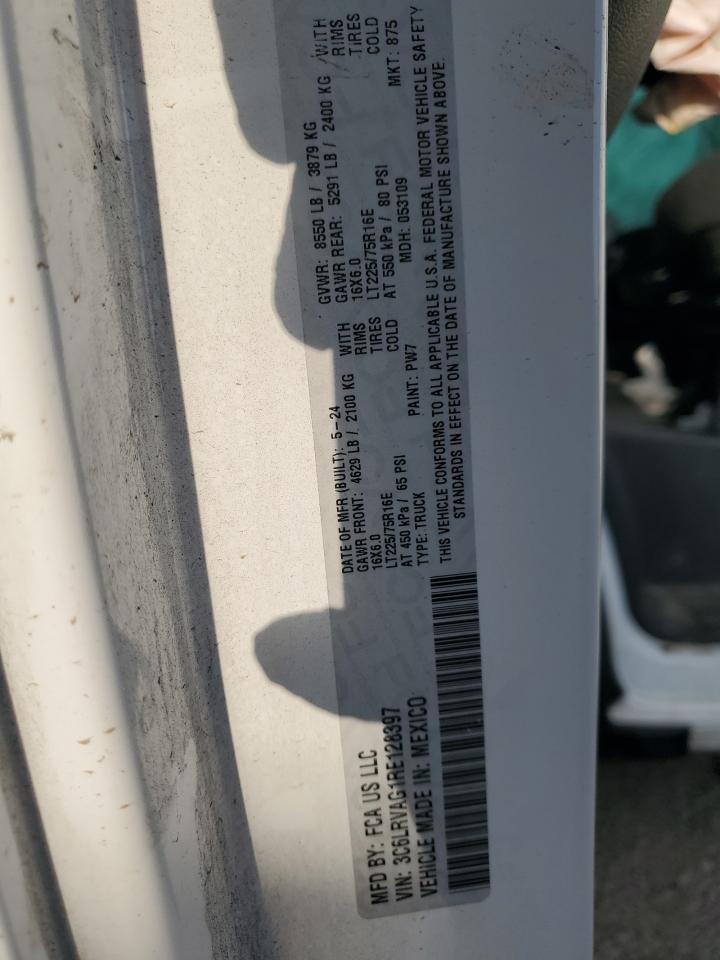 2024 Ram Promaster 1500 1500 Standard VIN: 3C6LRVAG1RE128397 Lot: 80697035