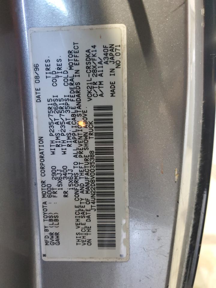 1997 Toyota T100 Xtracab VIN: JT4UN22D8V0035388 Lot: 71246305