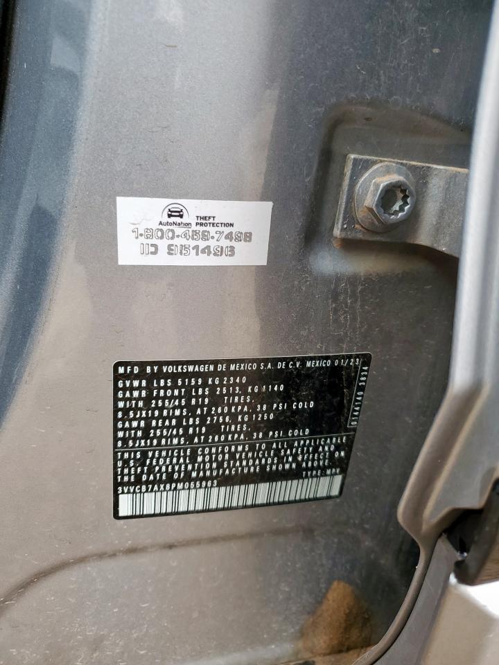 2023 Volkswagen Tiguan Se R-Line Black VIN: 3VVCB7AX8PM055963 Lot: 81393195