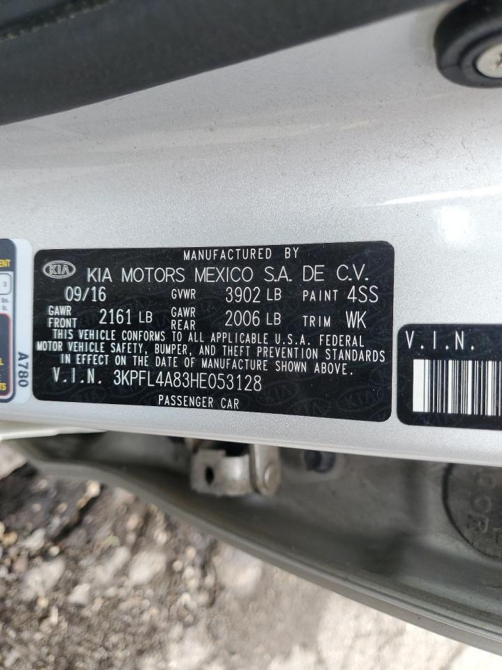 2017 Kia Forte Ex VIN: 3KPFL4A83HE053128 Lot: 84001925