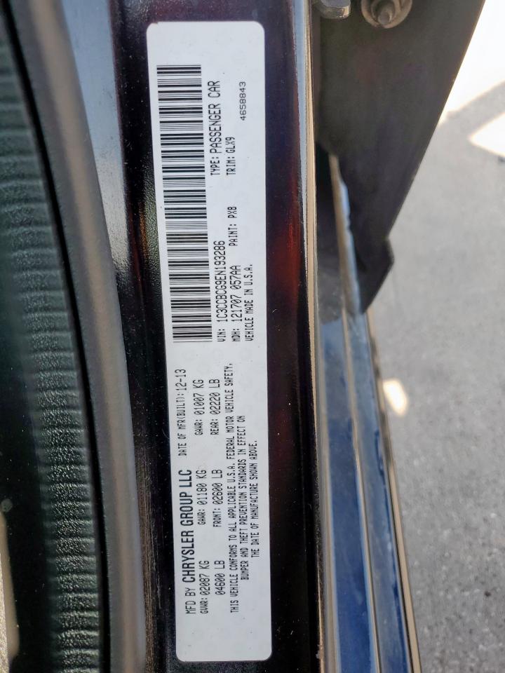 2014 Chrysler 200 Limited VIN: 1C3CCBCG9EN193286 Lot: 82141035