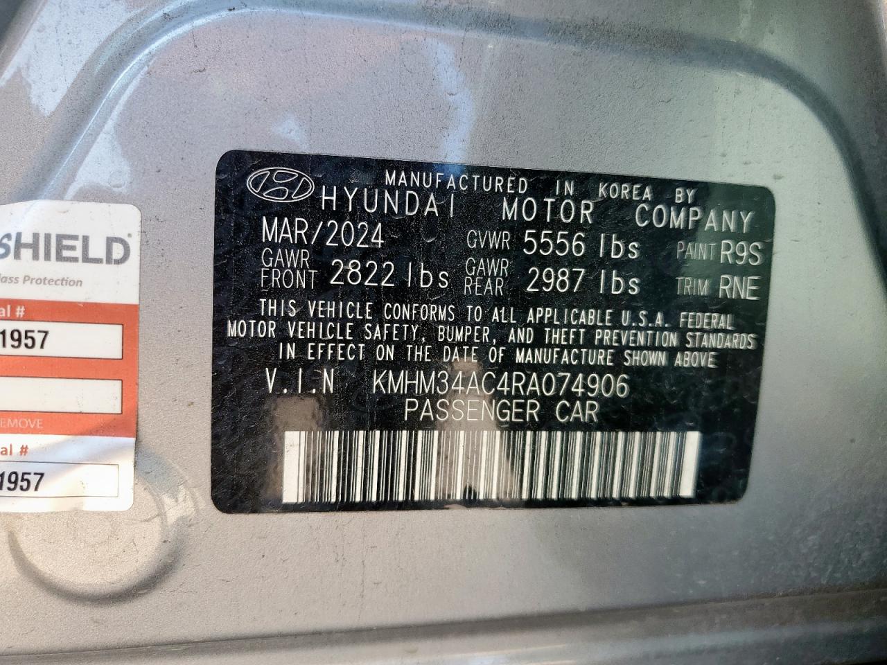 2024 Hyundai Ioniq 6 Sel VIN: KMHM34AC4RA074906 Lot: 71230665