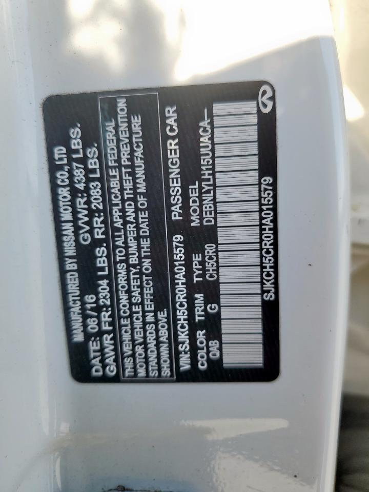 2017 Infiniti Qx30 Base VIN: SJKCH5CR0HA015579 Lot: 84640045