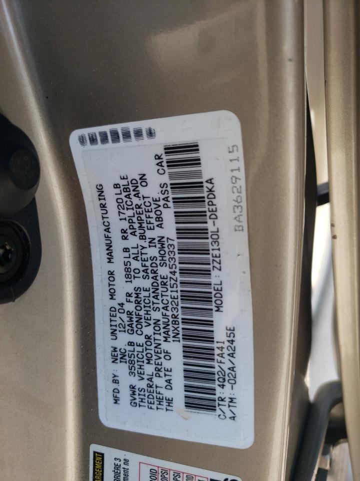 2005 Toyota Corolla Ce VIN: 1NXBR32E15Z453337 Lot: 84450035