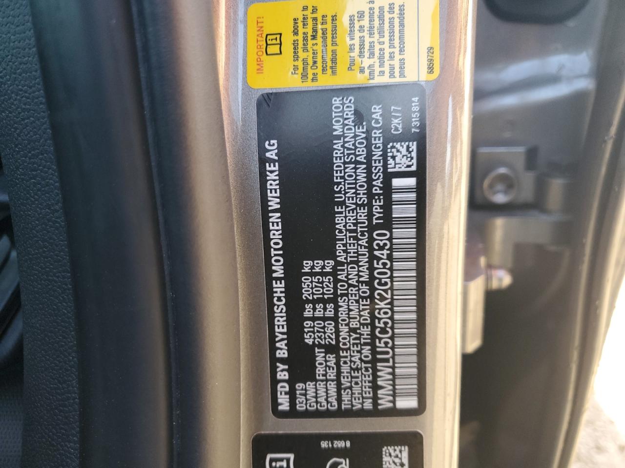 2019 Mini Cooper S Clubman All4 VIN: WMWLU5C56K2G05430 Lot: 80924705