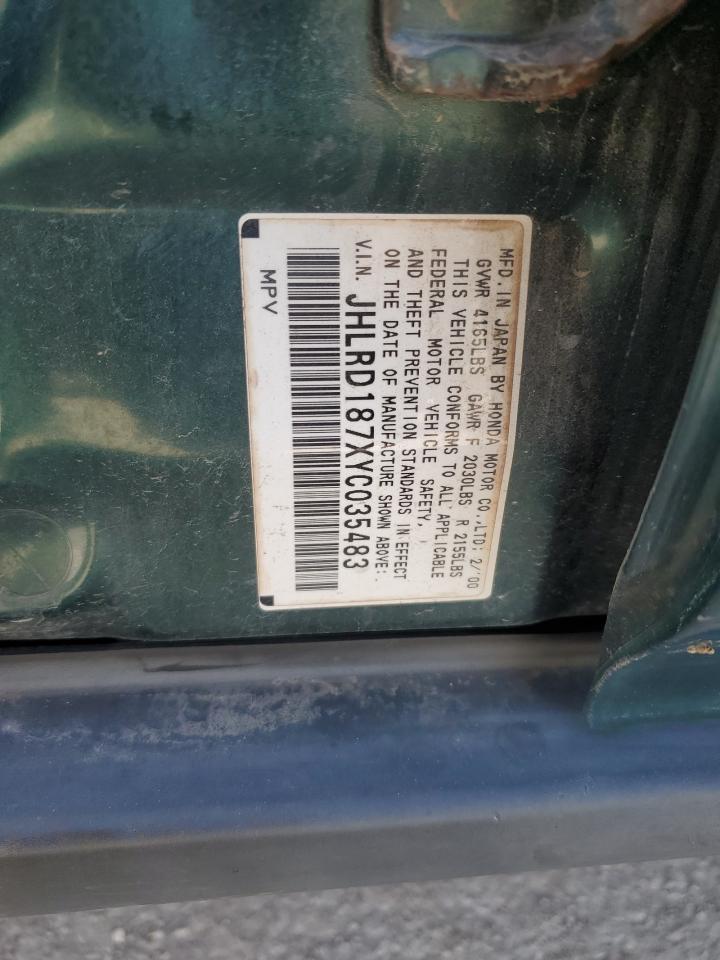 2000 Honda Cr-V Se VIN: JHLRD187XYC035483 Lot: 81950425