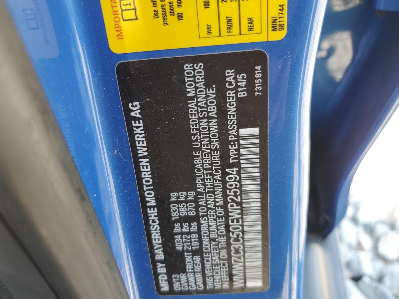 2014 Mini Cooper S Countryman VIN: WMWZC3C50EWP25994 Lot: 71857745