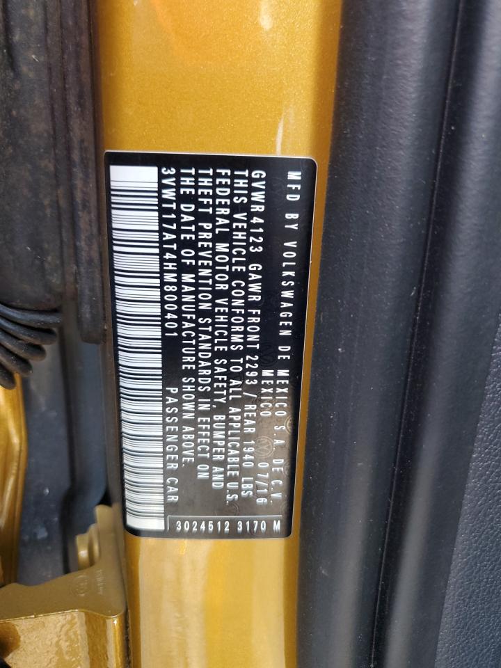 2017 Volkswagen Beetle Dune VIN: 3VWT17AT4HM800401 Lot: 89433825