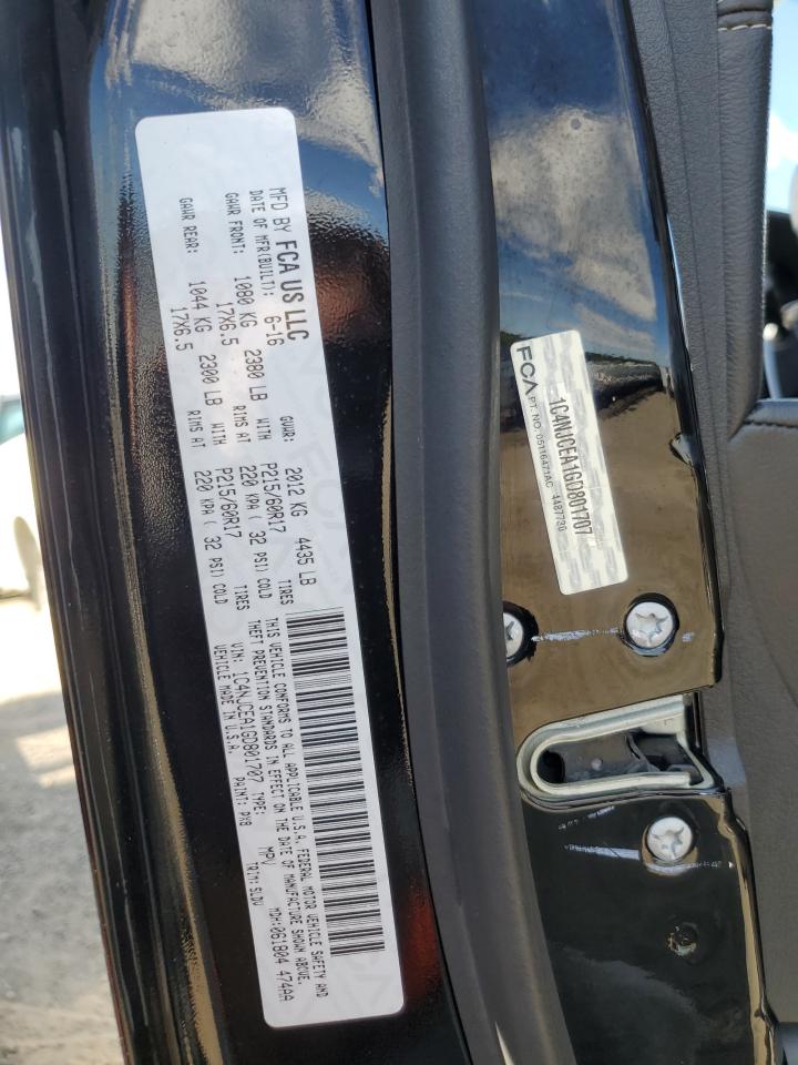 2016 Jeep Compass Latitude VIN: 1C4NJCEA1GD801707 Lot: 92503965