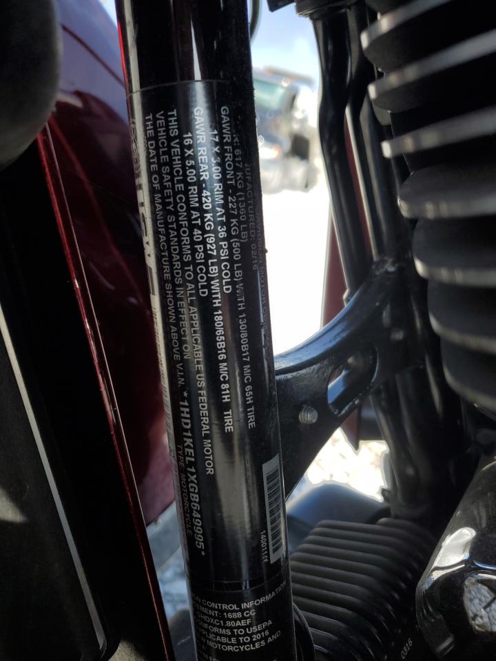 2016 Harley-Davidson Flhtk Ultra Limited VIN: 1HD1KEL1XGB649995 Lot: 80738725