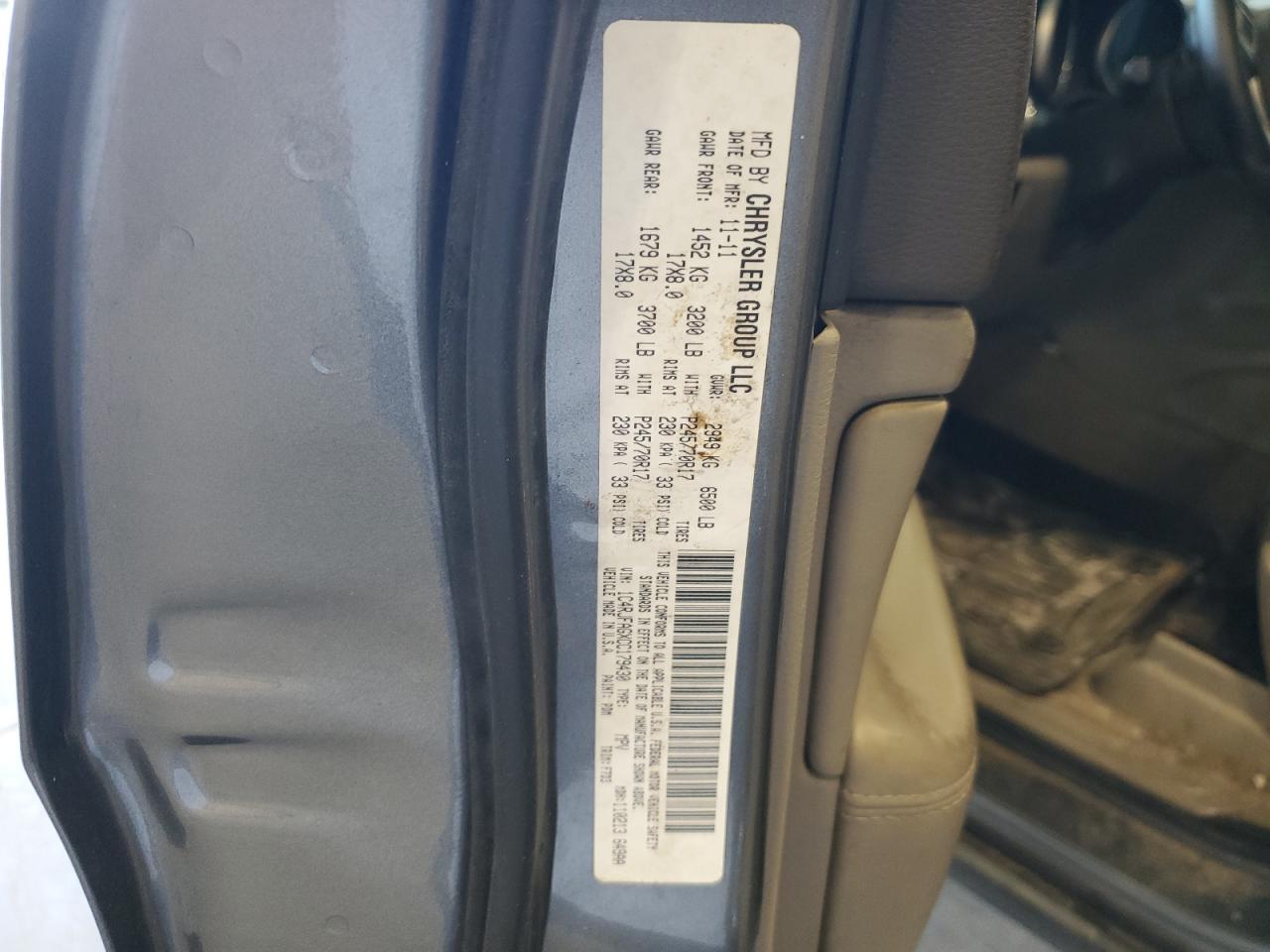 2012 Jeep Grand Cherokee Laredo VIN: 1C4RJFAGXCC179430 Lot: 84413065