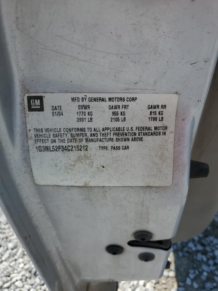 2004 Oldsmobile Alero Gl VIN: 1G3NL52F34C215212 Lot: 81285885