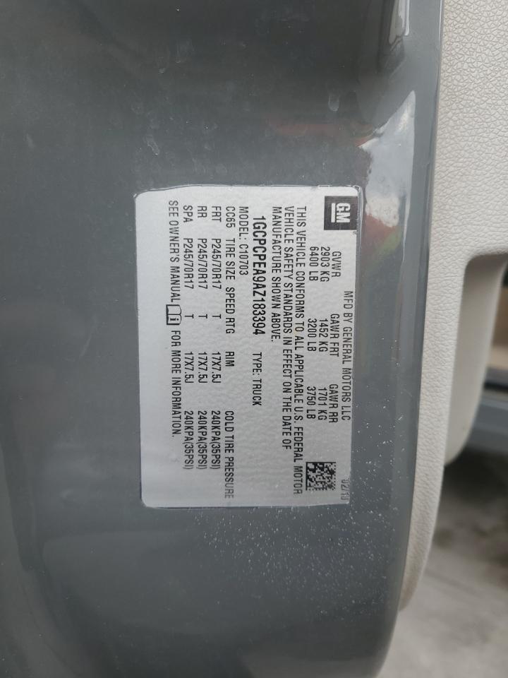 2010 Chevrolet Silverado C1500 VIN: 1GCPCPEA9AZ183394 Lot: 81735665