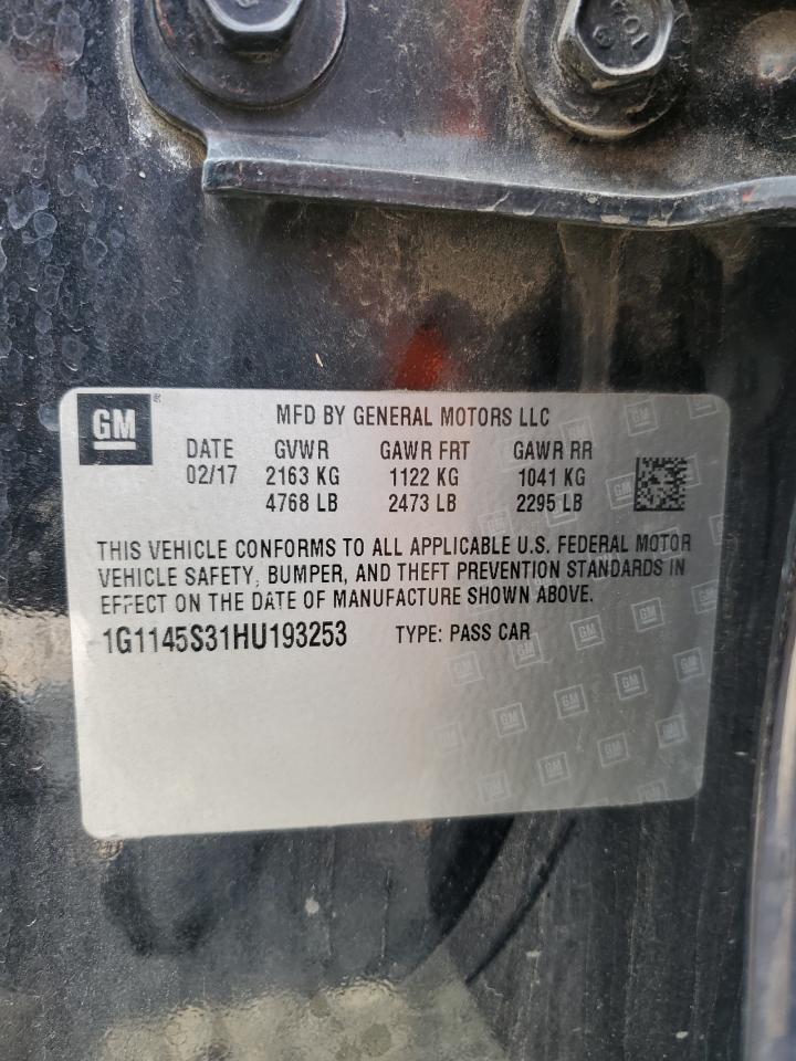 2017 Chevrolet Impala Premier VIN: 1G1145S31HU193253 Lot: 71659065